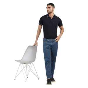 New Fashion Men Skinny Cargo Jeans Denim <b>Combat</b> Biker Pocket Stretch <b>Black</b> Work Pants Denim Pant for Men - Product Image 2