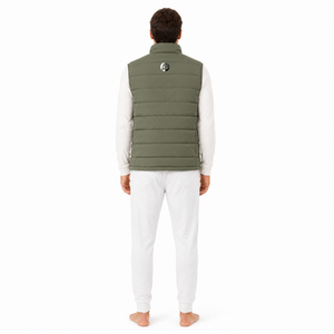 warm padded men <b>puffer</b> <b>vest</b> <b>jacket</b> designed with lightweight construction durable fabric and comfortable fit for cold weather - Product Image 2