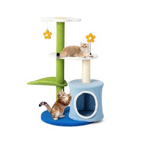 Torre per Gatti da Interno con Posti di Tiraggio Rivestiti in Sisal, Alberi e Tiragraffi Premium per Gatti - Product Image 1