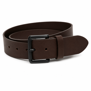Cinturón Casual Premium para Hombre en Verde Oliva y Marrón, 40 mm de Ancho, Hebilla Ajustable Estilo Western - Product Image 1