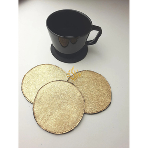 Antique Brass and Metal <b>Drink</b> <b>Coasters</b> Metal <b>Coaster</b> With Round Shape for Hammered Design in Indian Wholesale Prices Supplies - Product Image 2