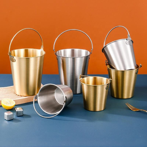 ถังน้ำแข็งสแตนเลสขนาดเล็ก สีทอง ดีไซน์สร้างสรรค์ ทนทาน พกพาสะดวก บรรจุกล่อง เหมาะสำหรับงานปาร์ตี้เบียร์ - Product Image 6