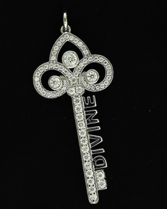 Minimalist <b>Locket</b> Key Pendant 925 Sterling <b>Silver</b> Rapper Hip-hop Fashion Jewelry Custom Letter Name Logo Moissanite Rhodium Gold - Product Image 1