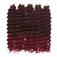 Cheveux synthétiques bouclés en fibre basse température pour tresses africaines Deep Twist, longues boucles, ondulations Water Wave et Deep Wave, vente en gros