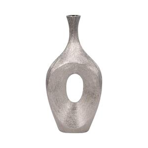 Pot de fleurs de style vintage, forme ovale, designs personnalisés faits à la main, vases en aluminium antique pour plantes artificielles, décoration de table - Product Image 5