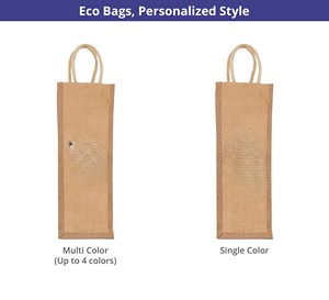 ถุงผ้ากระสอบสำหรับใส่ขวดไวน์พร้อมหูหิ้วเชือกฝ้าย ใช้ซ้ำได้ - Product Image 3