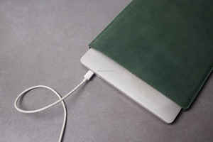 Vintage Genuine Leather <b>Laptop</b> Sleeve Handmade Business Organizer Executive Office Portfolio Durable Modern Portable Travel - Product Image 3