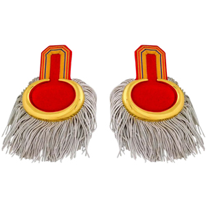 Épaulettes brodées à la main de haute qualité OEM, épaulettes rigides en fil d'or/argent, service OEM - Product Image 1