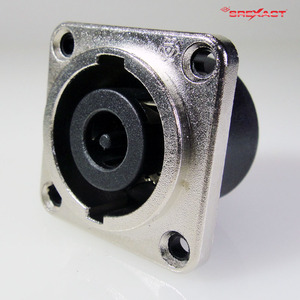 Connecteur femelle SpeakON, boîtier en aluminium, prise audio-vidéo ronde, 8 broches, type à souder - Product Image 3