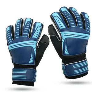 Gants de gardien de but Econex Sports, doigts entièrement couverts, vert noir, cuir PU, fermeture à boucle, unisexe, respirants - Product Image 1