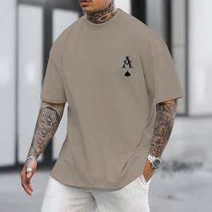 T-shirts graphiques vintage oversize pour hommes, motif As de Pique, style streetwear décontracté pour rappeurs - Product Image 6