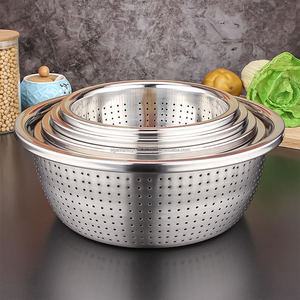 Passoires de cuisine en acier inoxydable de qualité alimentaire, durables, à prix réduit, plusieurs tailles, sur mesure, avec crochets, compatibles lave-vaisselle - Product Image 4