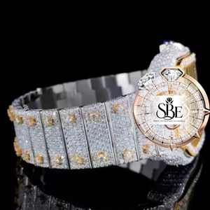 Montre Blanche Sertie de Diamants Moissanite, la Plus Vendue, Idéale pour les Affaires ou les Événements Formels, Disponible au Prix d'Usine - Product Image 2
