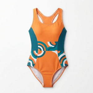 Traje de Baño Deportivo de Secado Rápido para Mujer, Traje de Baño de Una Pieza, Impresión por Sublimación Personalizada, Ropa Deportiva para Playa y Piscina - Product Image 1