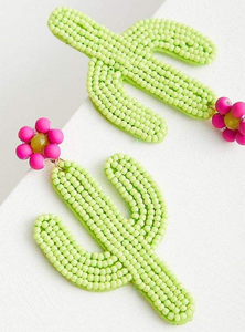 Boucles d'oreilles brodées pour femmes, style de mode unique, perles, point de croix et broderie, artisanat haut de gamme - Product Image 4