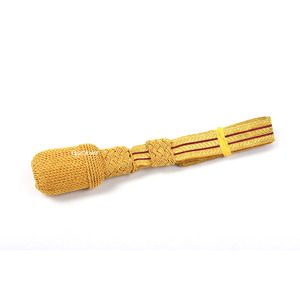 QUICK WAY INDUSTRIES Pompon en or massif avec sangle dorée et lignes rouges, fait main, accessoire d'uniforme cérémoniel pour pantalon de travail - Product Image 6