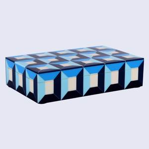 Premium MDF Resin Jewelry Box With Decorative Lid Design For Secure Jewelry Storage And Presentation - Product Image 1