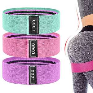 Correa de Tobillo para Pilates con Logotipo Personalizado, Banda de Resistencia para Tenis, Juego de 3 Bandas de Resistencia para Cadera y Glúteos, Antideslizantes, 100% Algodón - Product Image 2