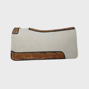 Selle de cheval Western GN EXPORT avec garniture en cuir marron, doublure en polaire, rembourrage en laine pour une utilisation polyvalente - Product Image 1