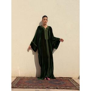 Long Silk <b>Kaftan</b> Printed Multicoloured Features High Stand Collar Contrasting Sfifa Handmade Buttons Fastening Through - Product Image 2