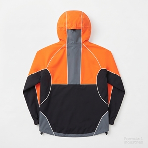 High Visibility 3mm <b>Reflective</b> Piping Men's Windbreaker <b>Jacket</b> Lightweight Waterproof Hooded Outdoor Athletic <b>Running</b> Activewear - Product Image 3