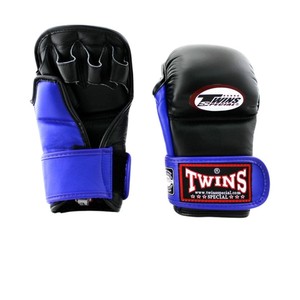 High Quality Blue & Black Twin Latest Model Lightweight Open Thumb Loop Half Finger MMA Training <b>Gloves</b> Custom Logo OEM <b>Gloves</b> - Product Image 3
