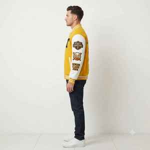 Luxury Varsity <b>Jacket</b> Custom Baseball Letterman Varsity <b>Jacket</b> <b>Men's</b> Embroidered Logo College Bomber <b>Jacket</b> OEM - Product Image 5