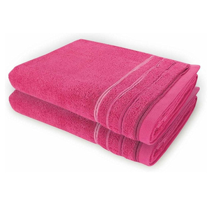 <b>Red</b> And Blue Cotton Bath <b>Towel</b> Set Solid Color Rectangle Woven Home Use Adult Size - Product Image 4