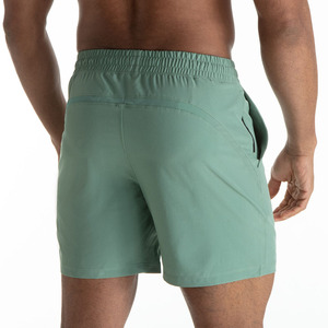 Shorts décontractés d'été pour hommes, écologiques, respirants, anti-plis, séchage rapide, en Spandex/Nylon, avec cordon de serrage, taille mi-haute, pour la gym, le fitness et la course à pied - Product Image 2