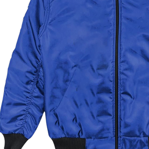 Veste en cuir bleu Zeta personnalisée pour homme, col montant, respirante, séchage rapide, vente en gros, fabricants, distributeurs, disponibilité - Product Image 4