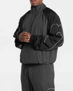 Mens <b>Reflective</b> Windbreaker Tracksuit Set Lightweight Zip Up <b>Jacket</b> and Jogger Pants Streetwear Sportswear Outfit Waterproof <b>Run</b> - Product Image 5