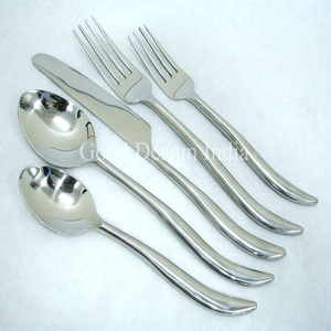 Ensemble de couverts en acier inoxydable 18/10 de haute qualité, design moderne, finition miroir, pour mariages et occasions spéciales, ensembles portugais - Product Image 3