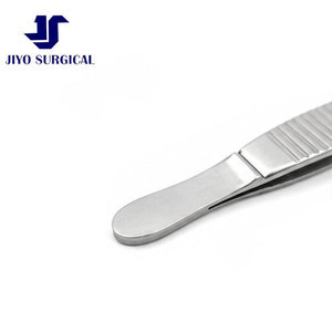 Pinzas de sutura Paufique de acero inoxidable, 3 3/8 pulgadas, ejes rectos, 1x2 dientes, plataformas de atadura de 6.0mm, herramienta quirúrgica con bordes dentados anchos - Product Image 5