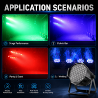 Projecteur LED PAR 54x3W RGB 3-en-1 DMX512 pour scène, DJ, discothèque et éclairage de fête