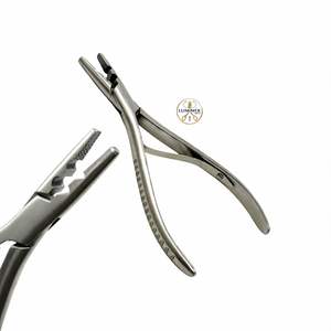 Pince à extensions de cheveux avec 2 trous et poignée à double ressort en acier inoxydable allemand de qualité supérieure - Product Image 2