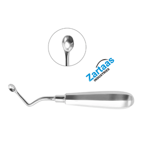 Cureta ósea Mod.USA con mango hueco ovalado en ángulo izquierdo No. Fabricante y Exportador de Instrumentos Quirúrgicos de 0 a 16 cm - Product Image 1