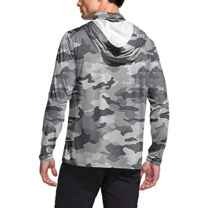 Sudadera de Pesca con Capucha y Protección Solar UPF 50, Transpirable, de Poliéster, Ligera y de Secado Rápido, Blanca - Product Image 5