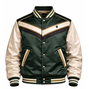 Fashionable Street Style Winter <b>Jacket</b> Satin Varsity <b>Jacket</b> <b>Slim</b> <b>Fit</b> Stylish Wear Satin Varsity <b>Jacket</b> - Product Image 1