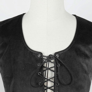 Gilet da Uomo Rinascimentale Pirata Medievale, Gilet Gotico Steampunk con Lacci Frontali per Cosplay - Product Image 2