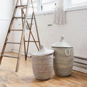<b>Woven</b> Laundry <b>Basket</b> with Handles Handmade Storage Organizer for Home and Hotel Use Wholesale Supplier - Product Image 4