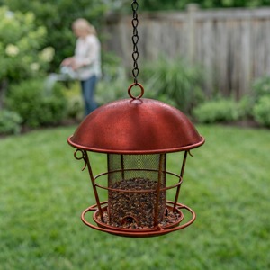 Mangeoire à oiseaux en cuivre au design moderne, faite à la main, pour jardin extérieur, boîte de rangement pour aliments, bols à nourriture, mangeoires, abreuvoir pour oiseaux - Product Image 2