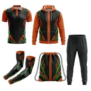 Conjunto de Ropa Deportiva Personalizada para E-Sports: Sudadera con Capucha, Camiseta Polo, Pantalones, Mangas para Brazos, Bolsa, Impresión por Transferencia de Calor, Ecológico, Transpirable, Verde y Negro - Product Image 5