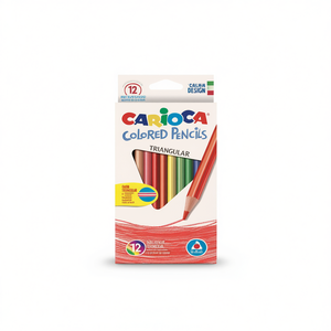 Matite colorate Carioca 12 colori Design triangolare Materiali per disegno artistico - Product Image 2