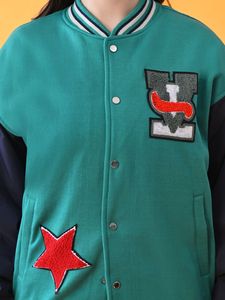 Trendy Women's Custom Varsity Jacket Snap <b>Button</b> Baseball Bomber Letterman Coat College Style Premium Casual Streetwear Fashion - Product Image 4