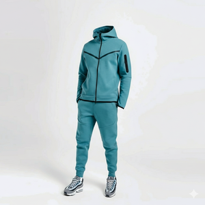 Survêtement Homme Décontracté 2026 Tendance Personnalisé en Polaire Technique Réfléchissante 100% Coton, Sweat à Capuche et Pantalon Lourd pour la Course, Écologique - Product Image 1