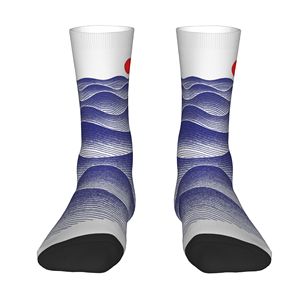 Calcetines Deportivos Azules y Blancos, de Spandex y Poliéster, Transpirables, Absorbentes de Sudor, Tejidos, con Logotipo en el Puño, para Adultos - Product Image 3