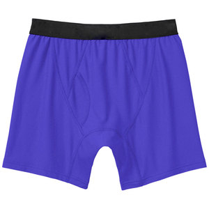 Caleçons boxeurs verts pour hommes, taille mi-haute, couleur unie, respirants, en polyester tricoté - Product Image 4