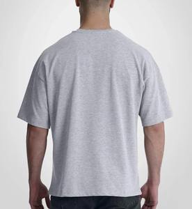 Camiseta de Lujo para Hombre con Hombros Caídos, Transpirable, de Algodón y Felpa, Ropa Deportiva, Personalizada con Bordado e Impresión, Unisex - Product Image 3