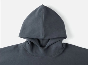 Sweat-shirt court unisexe jaune à capuche, coupe oversize, manches classiques, couleur unie, en molleton de coton anti-plis, avec poche, style décontracté pour l'automne - Product Image 2