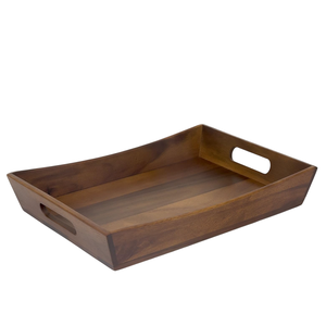 Plateau de service en bois de manguier de super qualité de forme rectangulaire avec poignées sculptées à la main pour un bar et un restaurant exportateur en gros - Product Image 1